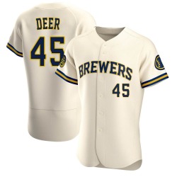 Rob Deer Milwaukee Brewers Men's Authentic Home Jersey - Cream