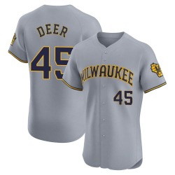 Rob Deer Milwaukee Brewers Men's Elite Road Jersey - Gray