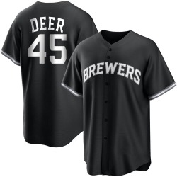 Rob Deer Milwaukee Brewers Youth Replica Black/ Jersey - White