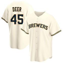 Rob Deer Milwaukee Brewers Youth Replica Home Jersey - Cream