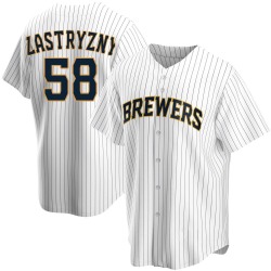 Rob Zastryzny Milwaukee Brewers Youth Replica Home Jersey - White