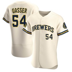 Robert Gasser Milwaukee Brewers Men's Authentic Home Jersey - Cream