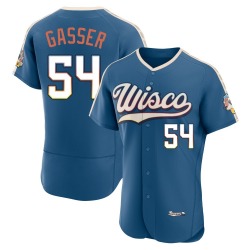 Robert Gasser Milwaukee Brewers Men's Authentic Mineral 2026 City Connect Stadium Jersey - Blue