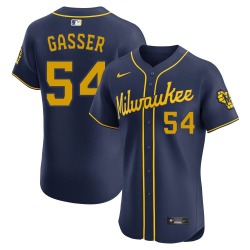Robert Gasser Milwaukee Brewers Men's Elite Alternate Jersey - Navy