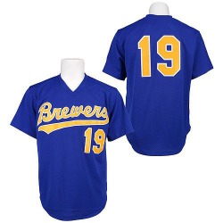 Robin Yount Milwaukee Brewers Men's Authentic 1991 Throwback Jersey - Blue