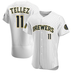 Rowdy Tellez Milwaukee Brewers Men's Authentic Alternate Jersey - White