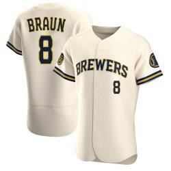 Ryan Braun Milwaukee Brewers Men's Authentic Home Jersey - Cream