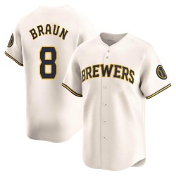 Ryan Braun Milwaukee Brewers Men's Limited Home Jersey - Cream