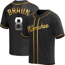 Ryan Braun Milwaukee Brewers Men's Replica Alternate Jersey - Black Golden