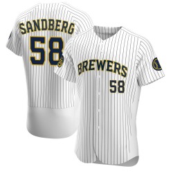 Ryan Sandberg Milwaukee Brewers Men's Authentic Alternate Jersey - White