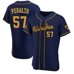 Sammy Peralta Milwaukee Brewers Men's Authentic Alternate Jersey - Navy