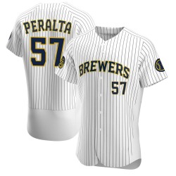Sammy Peralta Milwaukee Brewers Men's Authentic Alternate Jersey - White