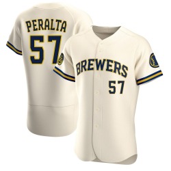 Sammy Peralta Milwaukee Brewers Men's Authentic Home Jersey - Cream