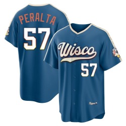 Sammy Peralta Milwaukee Brewers Men's Limited Mineral 2026 City Connect Stadium Jersey - Blue