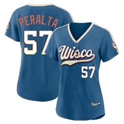 Sammy Peralta Milwaukee Brewers Women's Limited Mineral 2026 City Connect Stadium Jersey - Blue