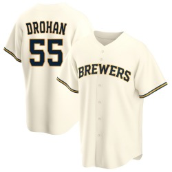 Shane Drohan Milwaukee Brewers Men's Replica Home Jersey - Cream