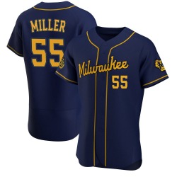 Shelby Miller Milwaukee Brewers Men's Authentic Alternate Jersey - Navy