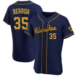 Steward Berroa Milwaukee Brewers Men's Authentic Alternate Jersey - Navy