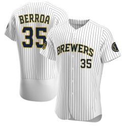 Steward Berroa Milwaukee Brewers Men's Authentic Alternate Jersey - White