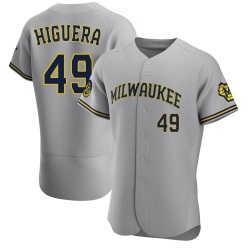 Teddy Higuera Milwaukee Brewers Men's Authentic Road Jersey - Gray