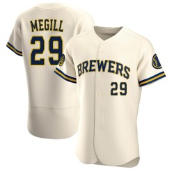Trevor Megill Milwaukee Brewers Men's Authentic Home Jersey - Cream
