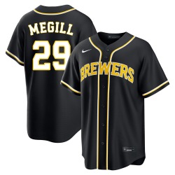 Trevor Megill Milwaukee Brewers Youth Replica Fashion Out Jersey - Black
