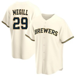 Trevor Megill Milwaukee Brewers Youth Replica Home Jersey - Cream