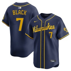 Tyler Black Milwaukee Brewers Youth Limited Navy Alternate Jersey - Black