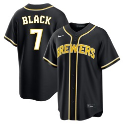 Tyler Black Milwaukee Brewers Youth Replica Fashion Out Jersey - Black
