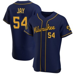 Tyler Jay Milwaukee Brewers Men's Authentic Alternate Jersey - Navy