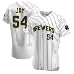 Tyler Jay Milwaukee Brewers Men's Authentic Alternate Jersey - White