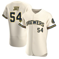 Tyler Jay Milwaukee Brewers Men's Authentic Home Jersey - Cream
