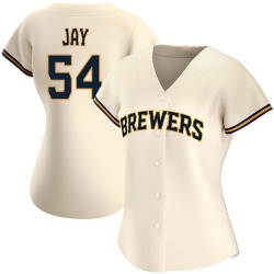 Tyler Jay Milwaukee Brewers Women's Authentic Home Jersey - Cream