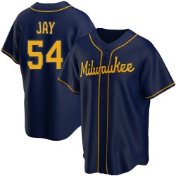 Tyler Jay Milwaukee Brewers Youth Replica Alternate Jersey - Navy