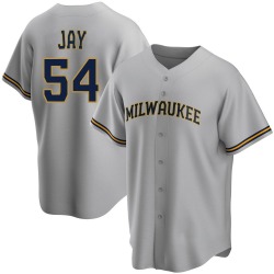 Tyler Jay Milwaukee Brewers Youth Replica Road Jersey - Gray