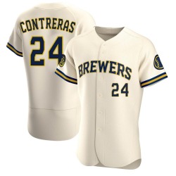 William Contreras Milwaukee Brewers Men's Authentic Home Jersey - Cream