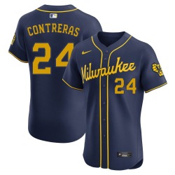 William Contreras Milwaukee Brewers Men's Elite Alternate Jersey - Navy