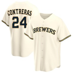 William Contreras Milwaukee Brewers Men's Replica Home Jersey - Cream