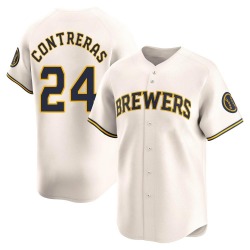 William Contreras Milwaukee Brewers Youth Limited Home Jersey - Cream
