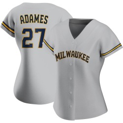 Willy Adames Milwaukee Brewers Women's Authentic Road Jersey - Gray